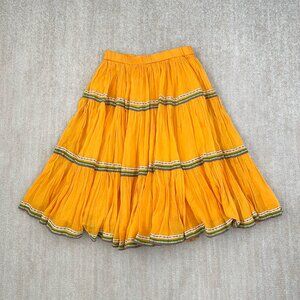 Pitusa Tiered Midi Boho Summer Skirt Size II
